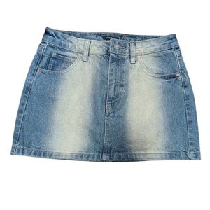 Wild Fable Distressed Sand Blasted Denim Mini-Skirt NWT